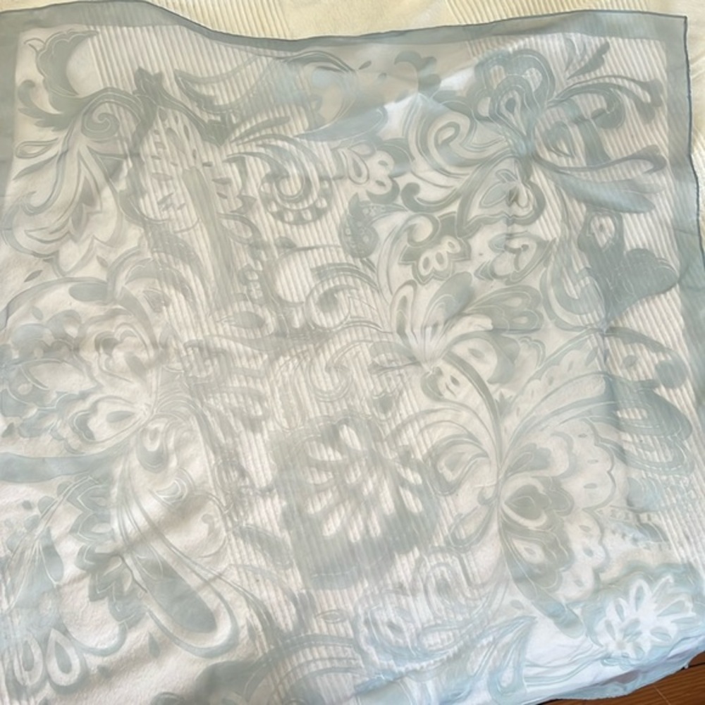 whimsical blue neck scarve